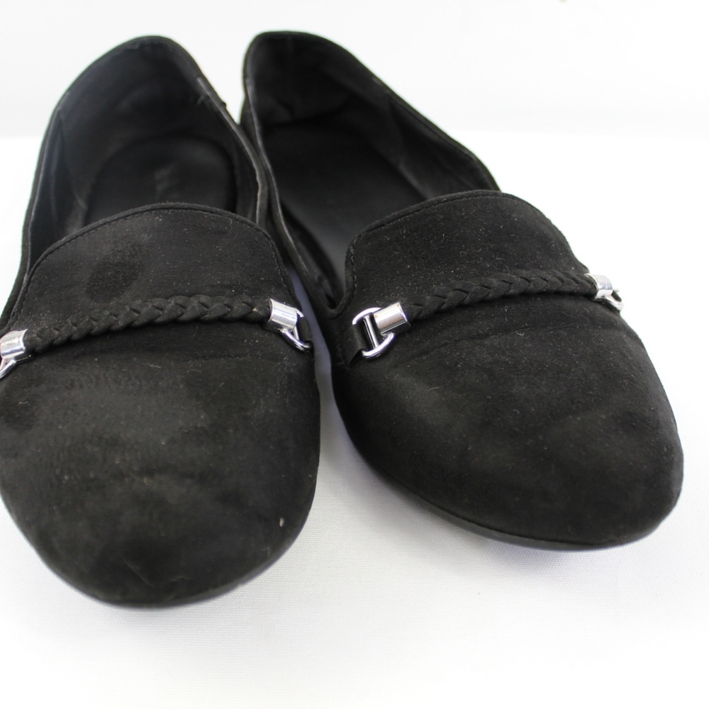 Torrid 11 wide cloth suede loafers